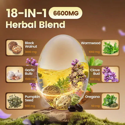 Black Walnut Wormwood Clove Herbal Capsules